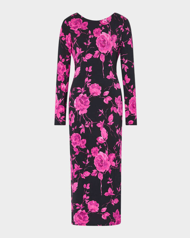 Amarilla Rose Bodycon Jersey Midi Dress